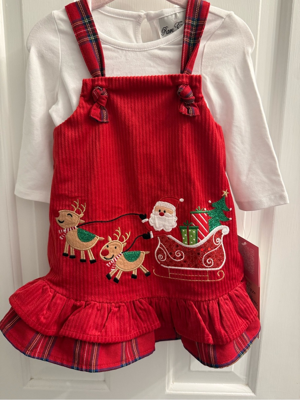 NWT Rare Editions Christmas Santa Sleigh Jumper Set 6-9 Months